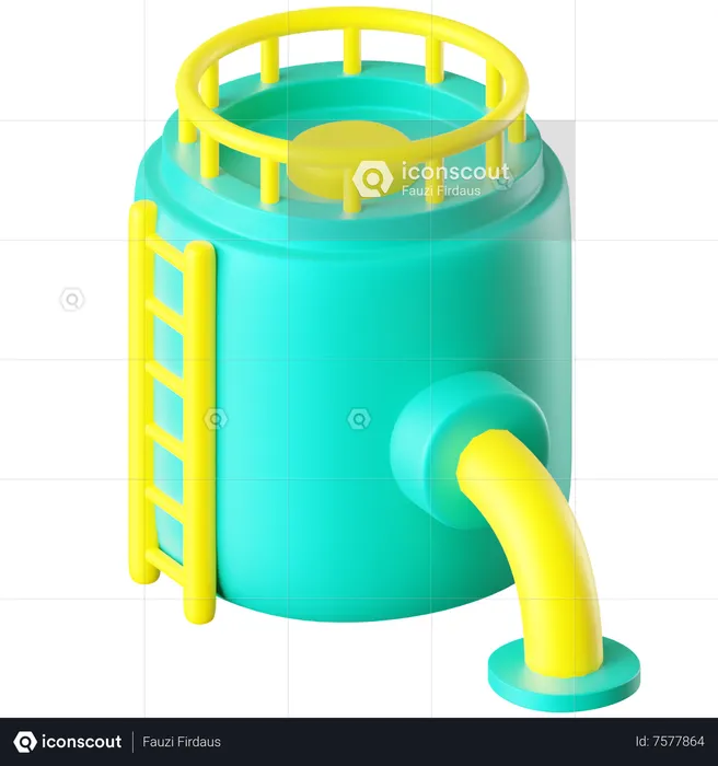 Water Storage Tank 3D Icon download in PNG, OBJ or Blend format