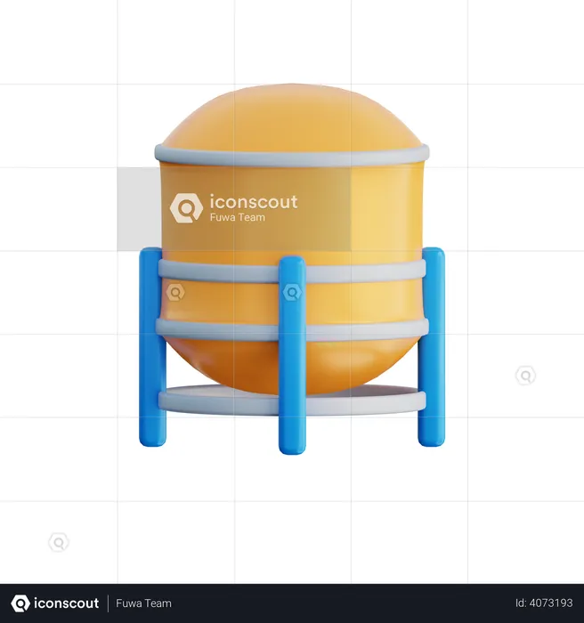 Water Tank  3D Illustration