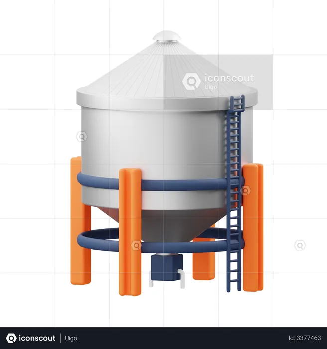 Water tank  3D Illustration