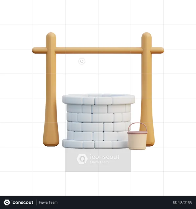 Water Well  3D Illustration