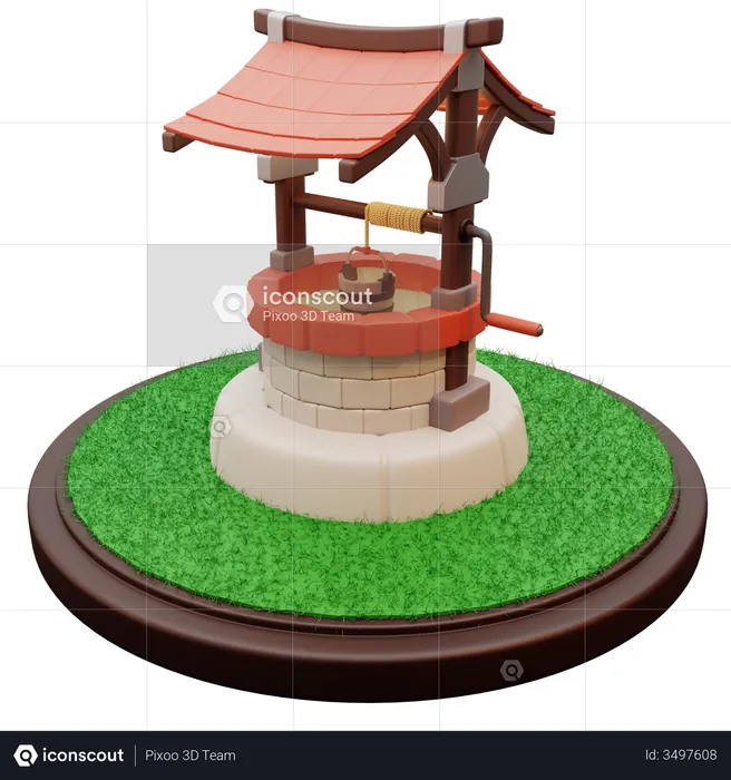 Water Well  3D Illustration