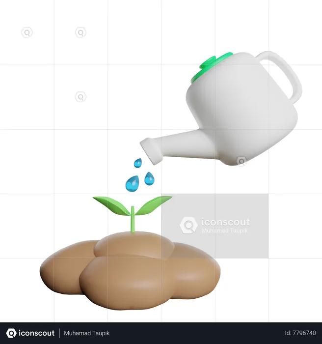 Watering Plants  3D Icon