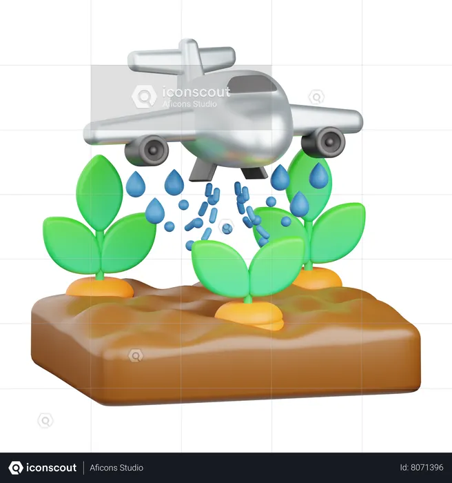 Watering Plants  3D Icon