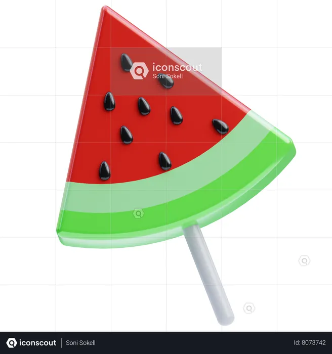 Watermelon Candy  3D Icon