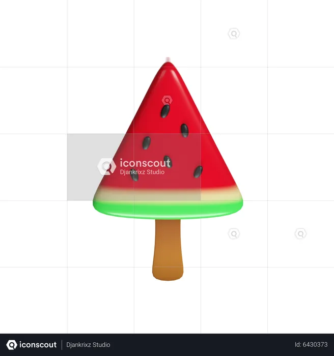 Watermelon Ice Cream Lolly  3D Icon
