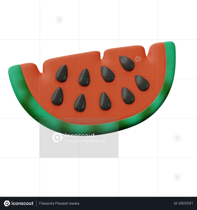 Watermelon Slice  3D Icon