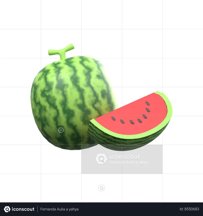 Watermelon Slices  3D Icon