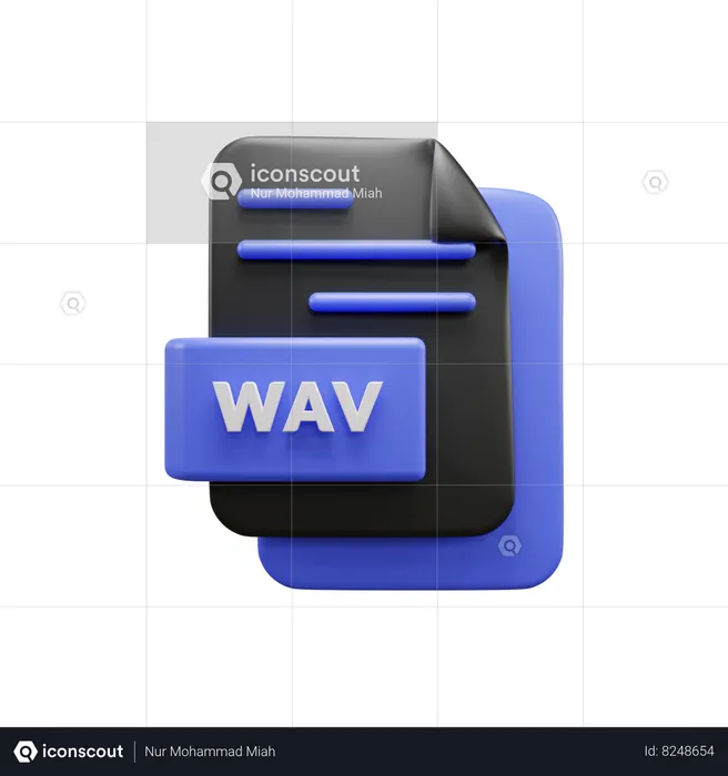 WAV-Datei  3D Icon