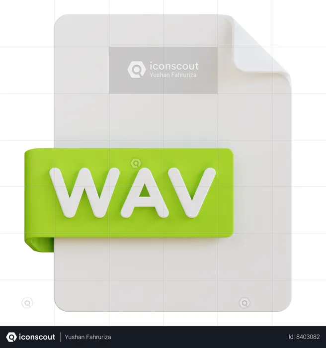 Wav File  3D Icon