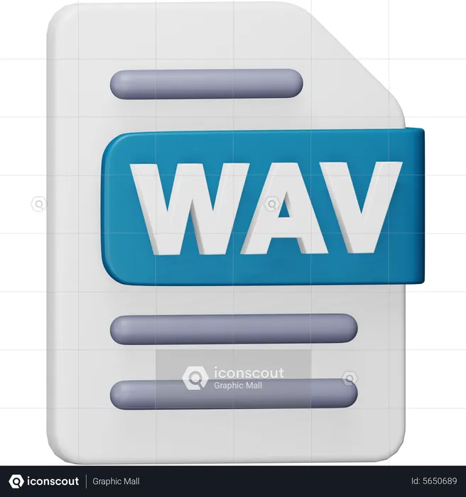 Wav File  3D Icon