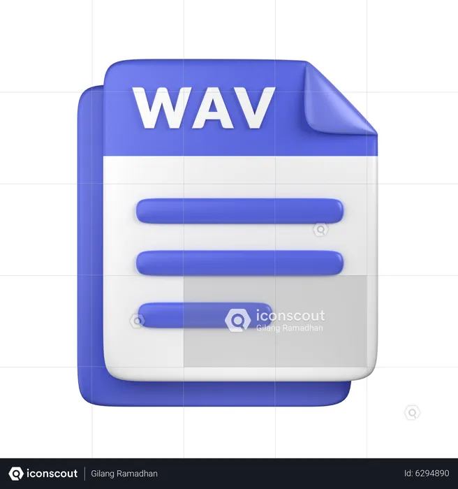 WAV File  3D Icon