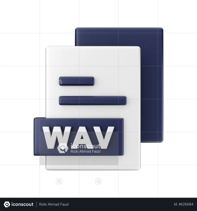 Wav File  3D Illustration
