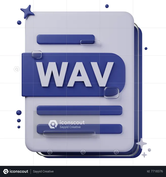 WAV File  3D Icon