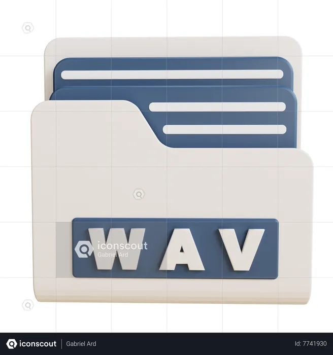 WAV Folder  3D Icon