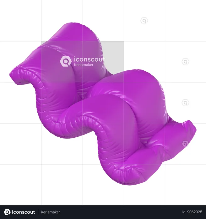 Wave Balloon  3D Icon