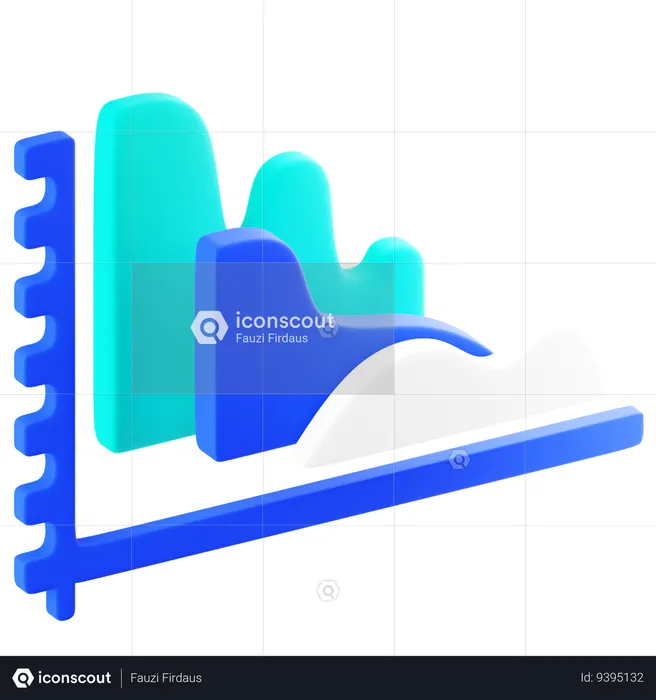 Wave Chart  3D Icon
