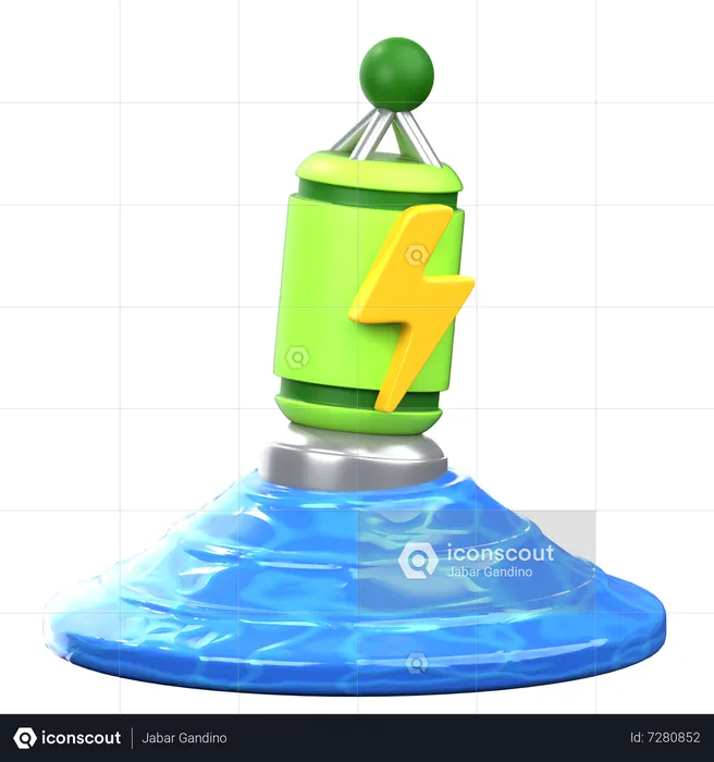 Wave Energy  3D Icon