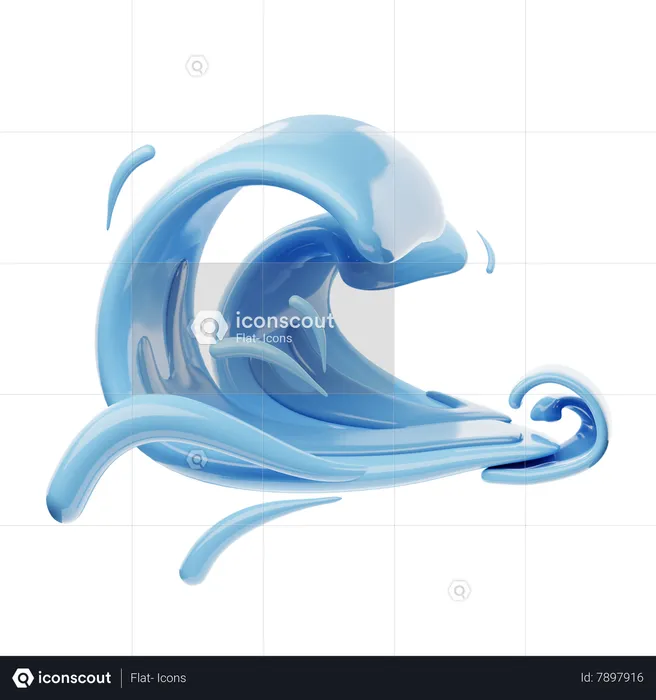 Waves  3D Icon