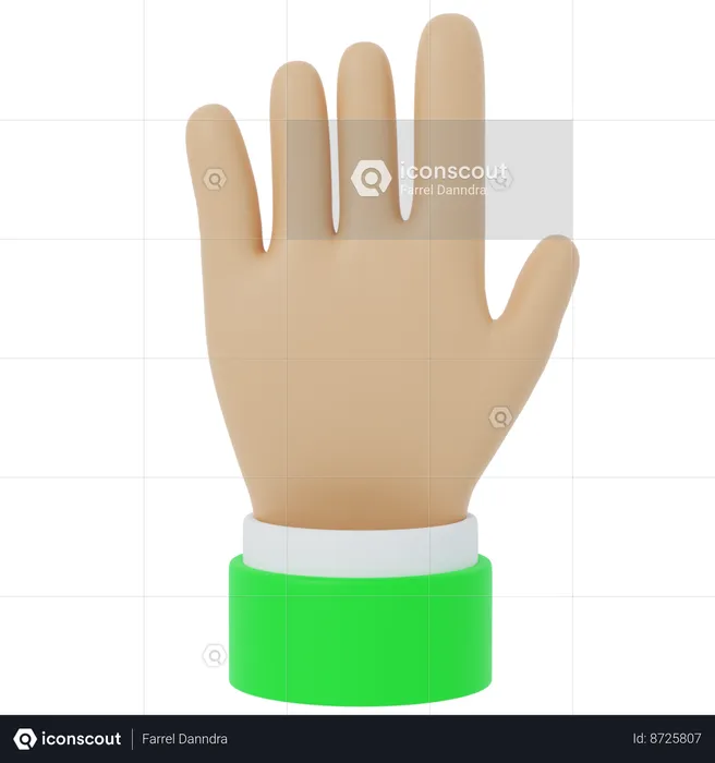 Waving hand  3D Icon