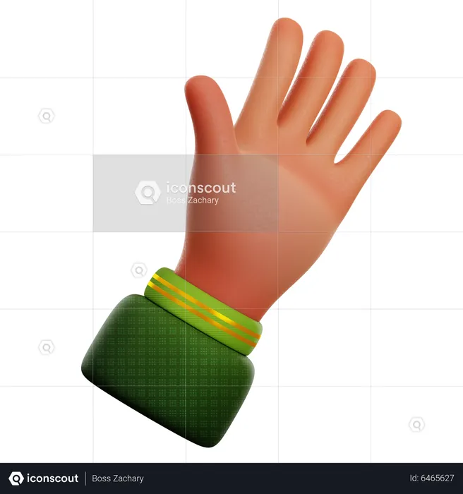 Waving Hand  3D Icon