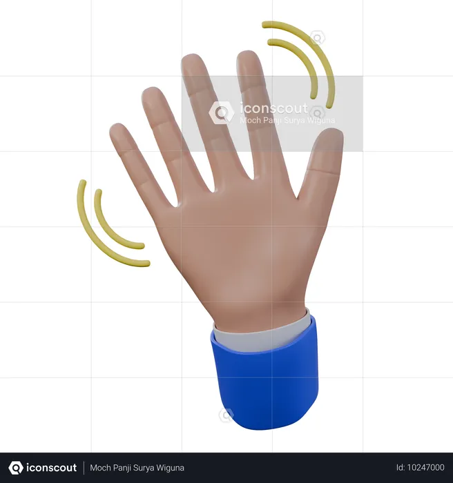 Waving Hand Gestures  3D Icon