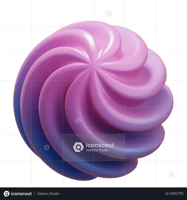 Wavy Sphere Abstact  3D Icon