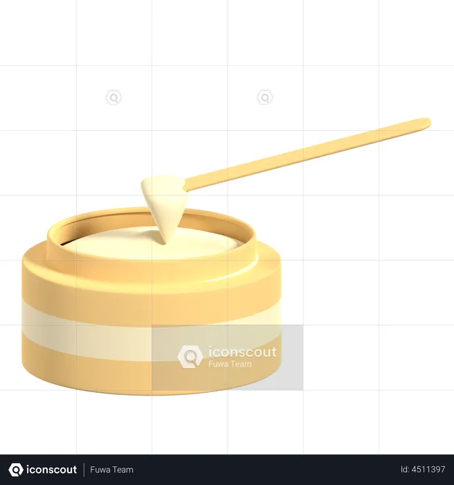 Wax Cream  3D Illustration