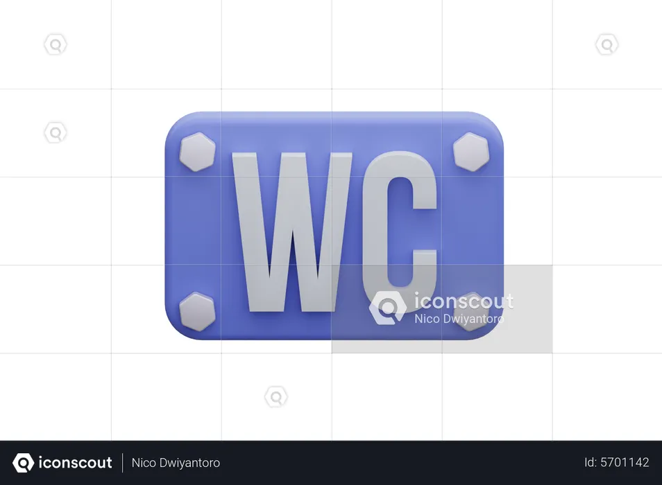 Wc Sign  3D Icon