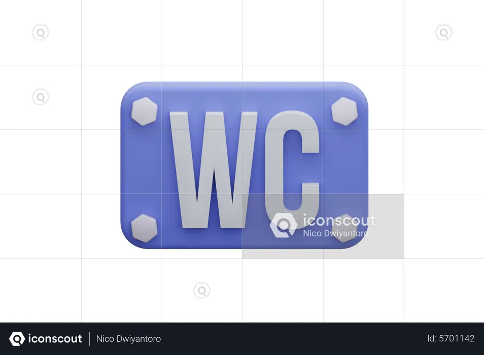 Signo de baño  3D Icon