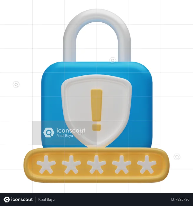 Weak Password  3D Icon