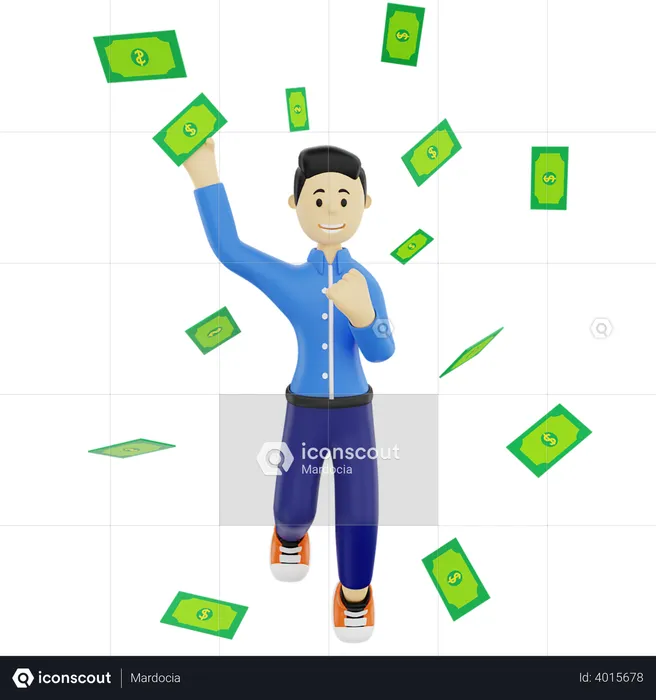 Wealthy businessman  3D Illustration