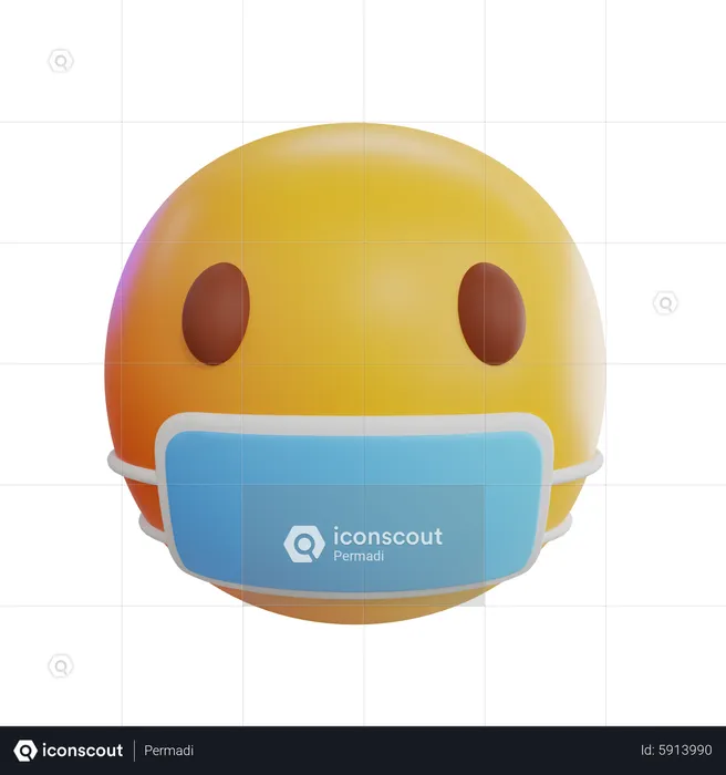Wearing Mask Emoji Emoji 3D Icon