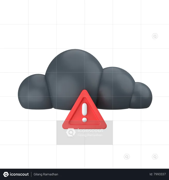 Weather Alert  3D Icon