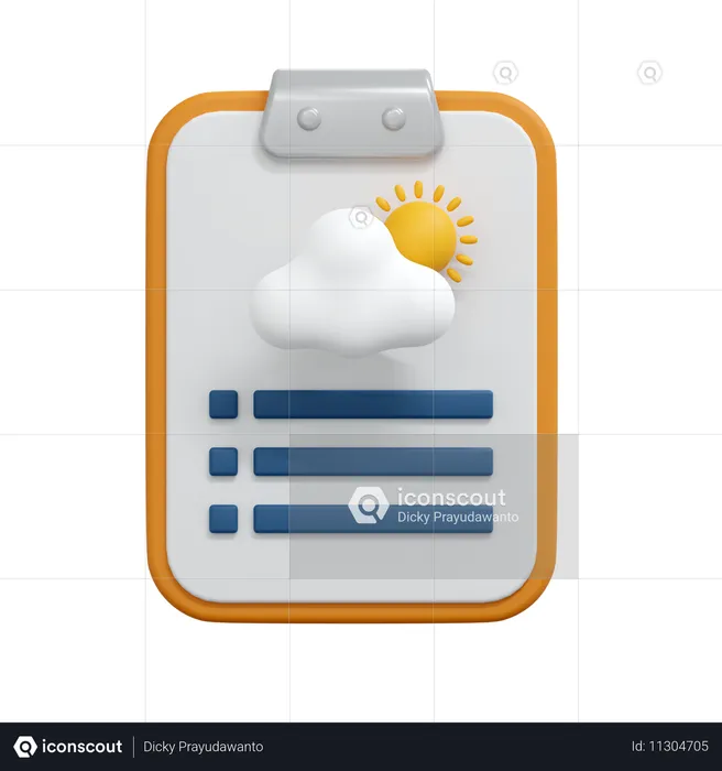 Weather Report  3D Icon