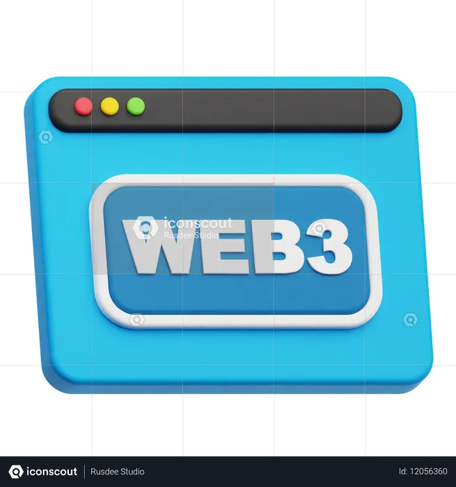 Web 3 Website  3D Icon