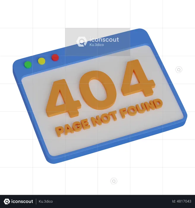 Web 404  3D Icon