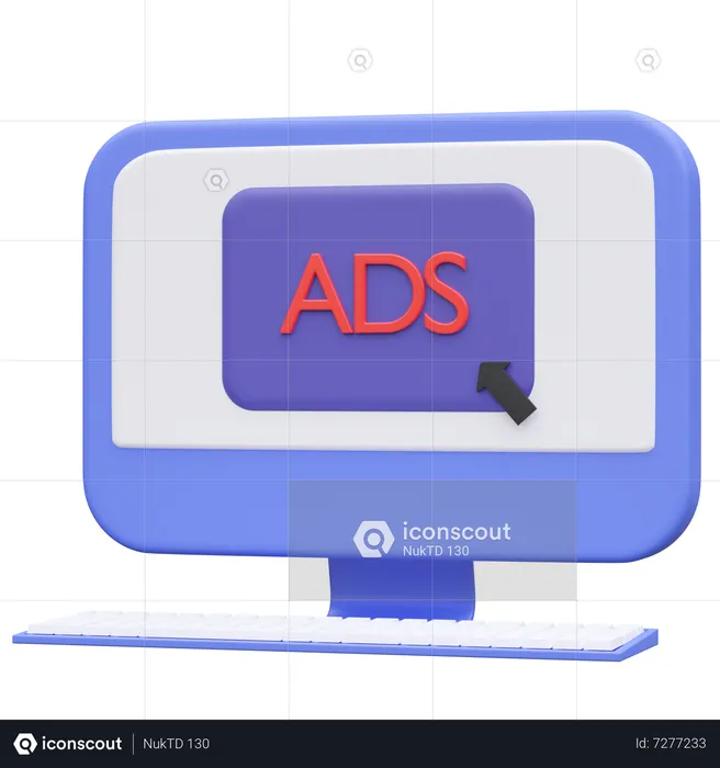 Web Ads  3D Icon