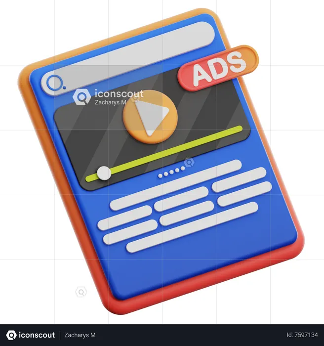 WEB ADS  3D Icon