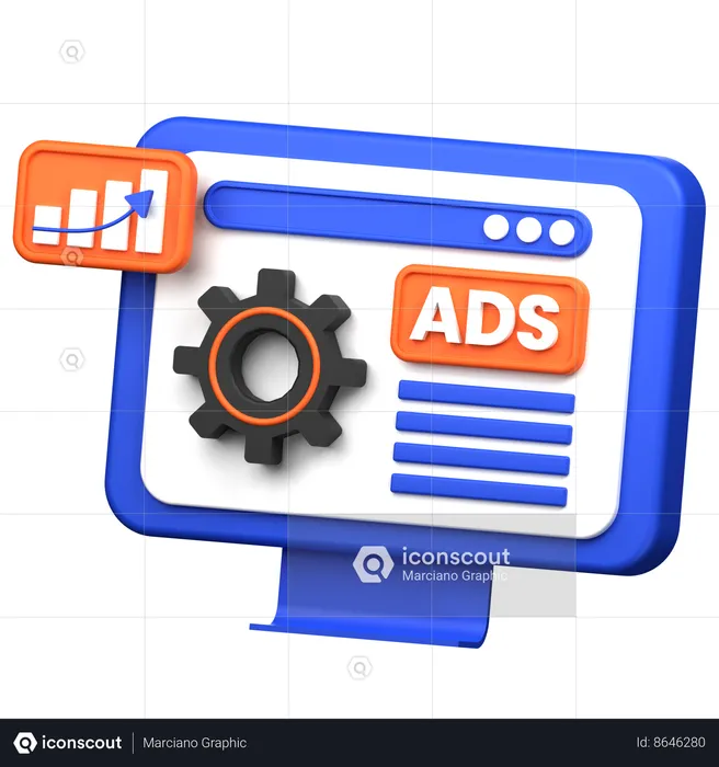 Web Ads  3D Icon