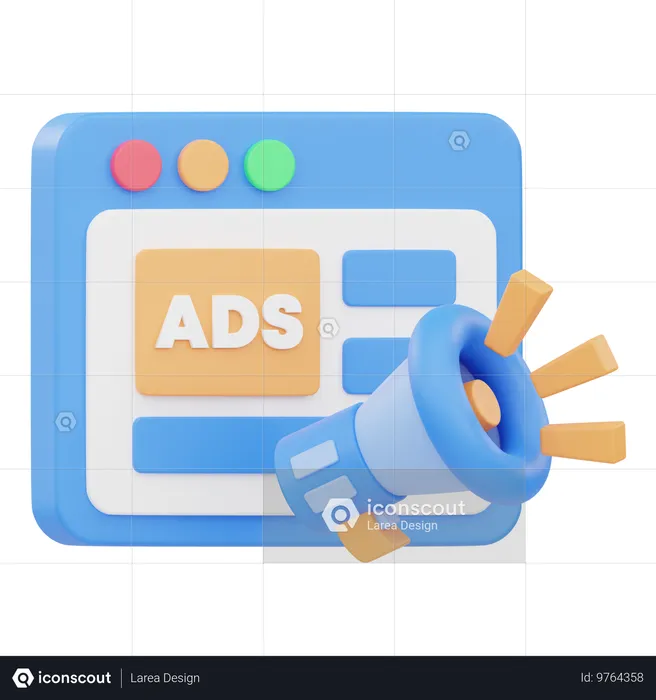 Web Ads  3D Icon