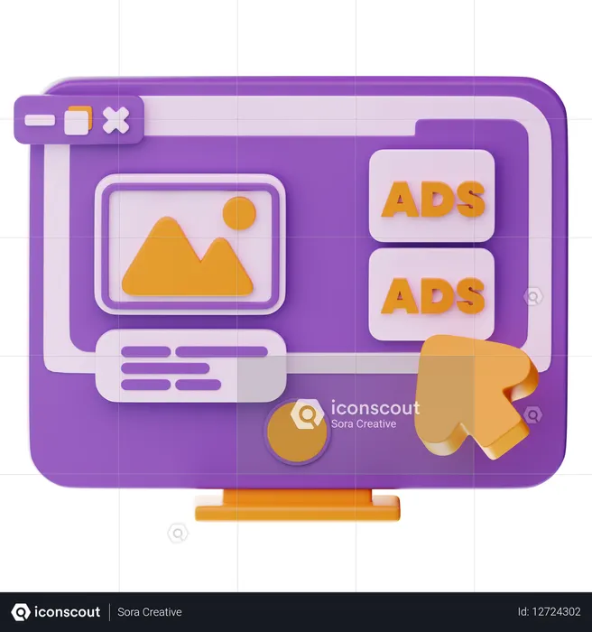Web Ads  3D Icon