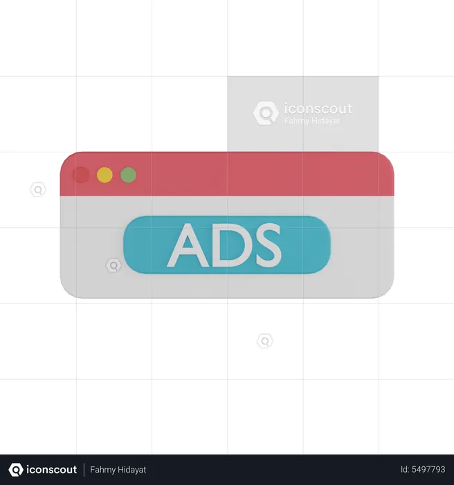 Web Advertisement  3D Icon