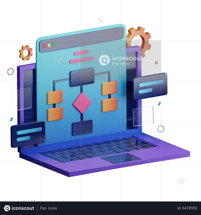 Web Algorithm  3D Icon