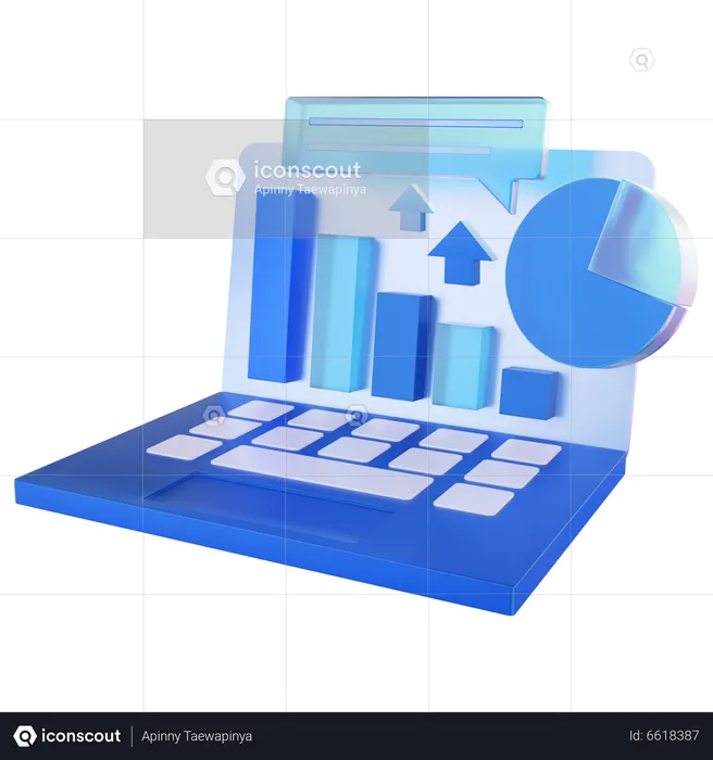 Analyses d'audience Internet  3D Icon