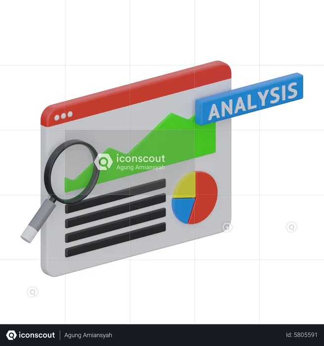 Web Analysis  3D Icon