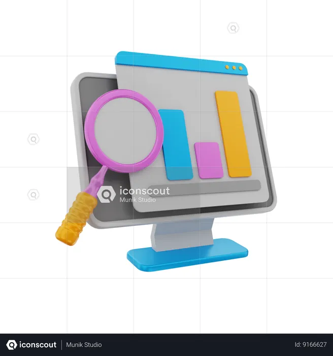 Web Analysis  3D Icon