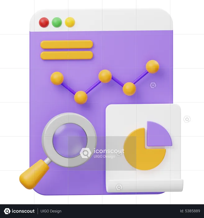 Web Analysis  3D Icon