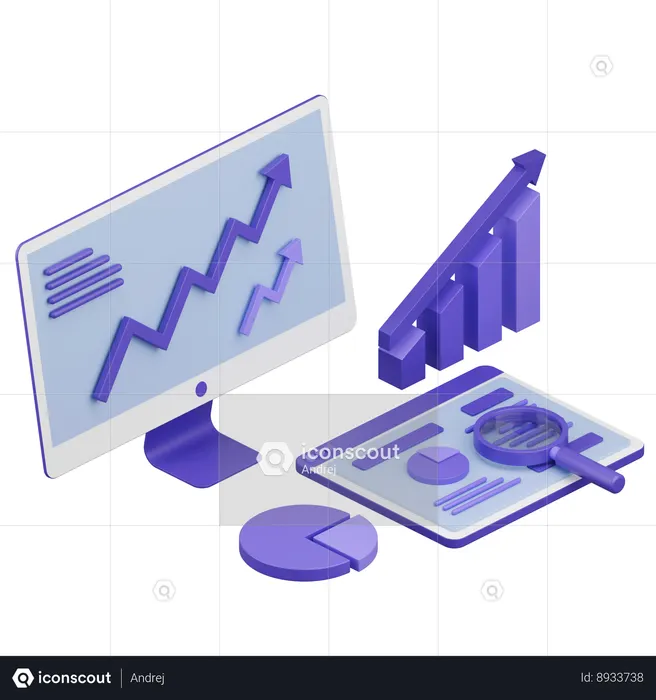 Web Analysis  3D Icon