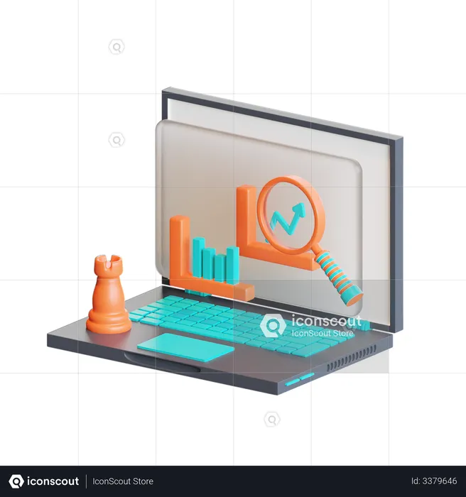 Web analysis  3D Icon