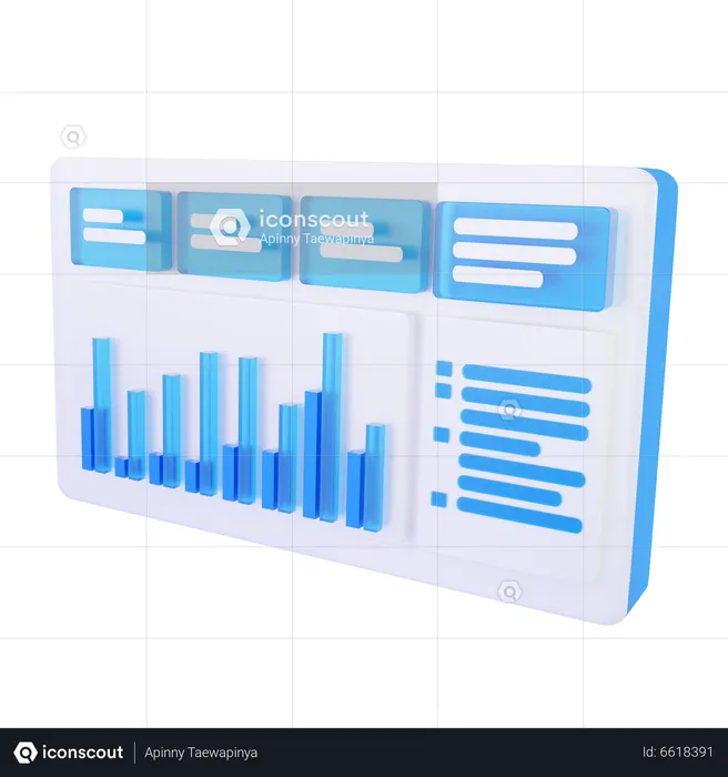 Web Analytics  3D Icon